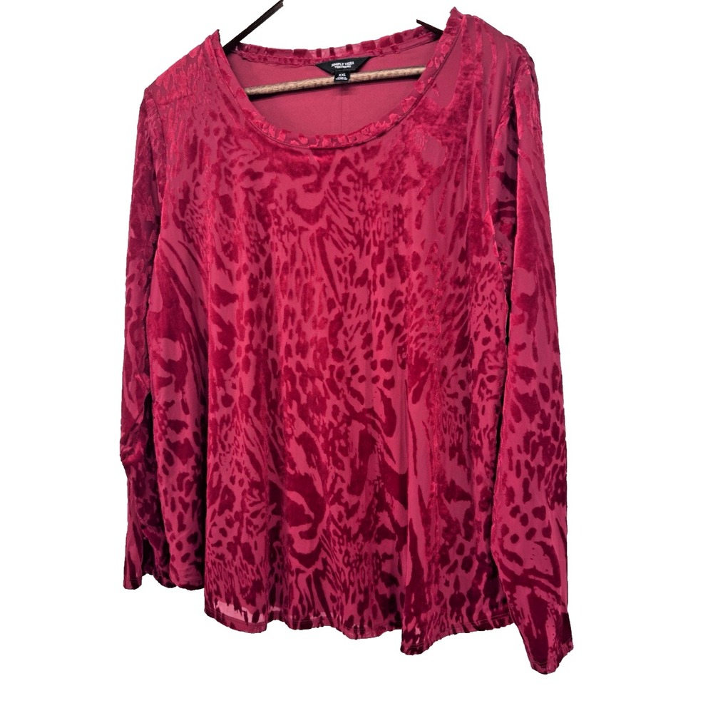 Vera Wang Red Velvet Burnout 2XL Lined Fairy Whimsigoth Holiday Party Vamp